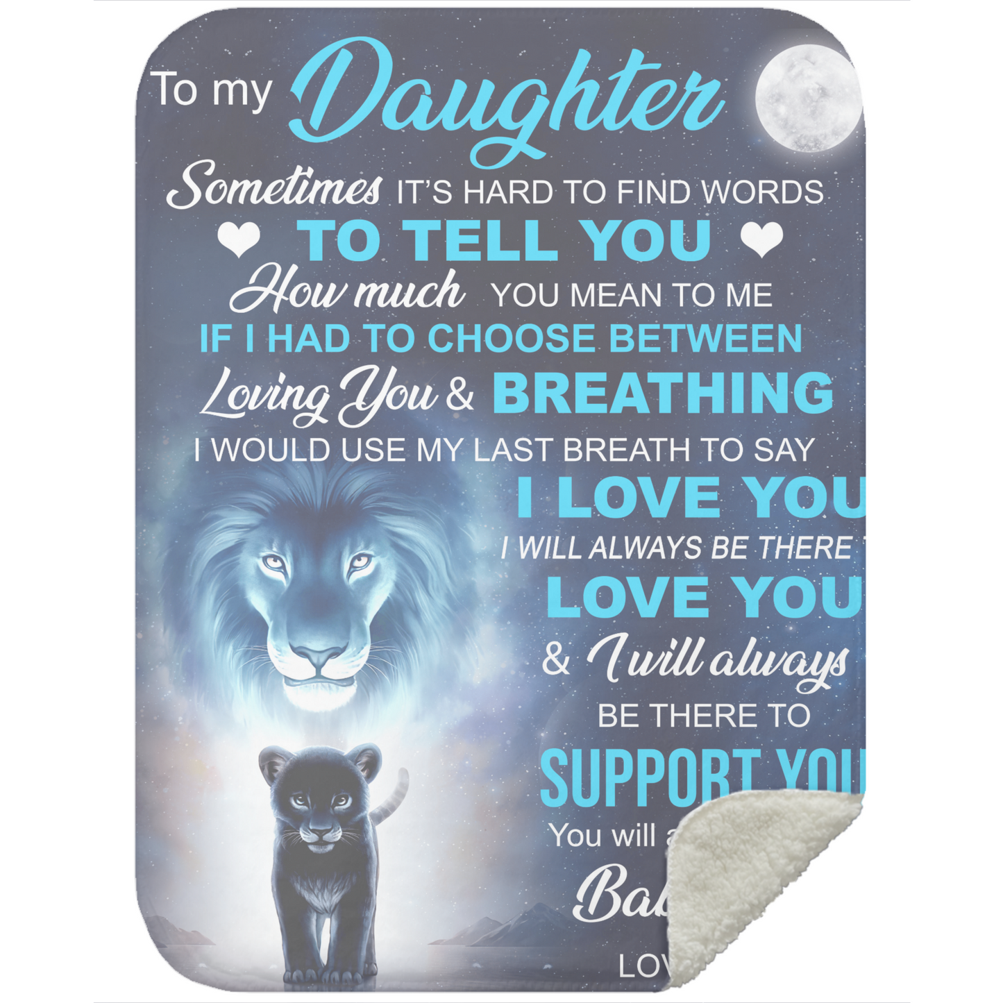To My Daughter | Support You Love Dad | Blanket