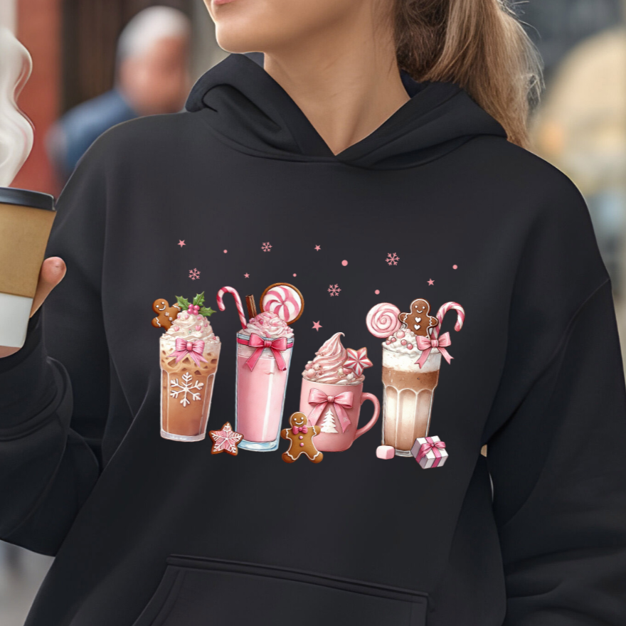 Christmas Coffee Pink Coquette Bow