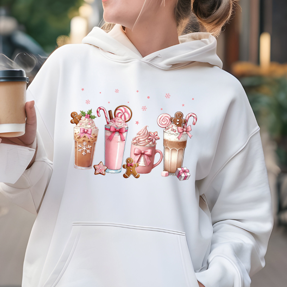 Christmas Coffee Pink Coquette Bow