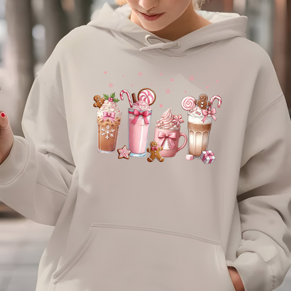 Christmas Coffee Pink Coquette Bow