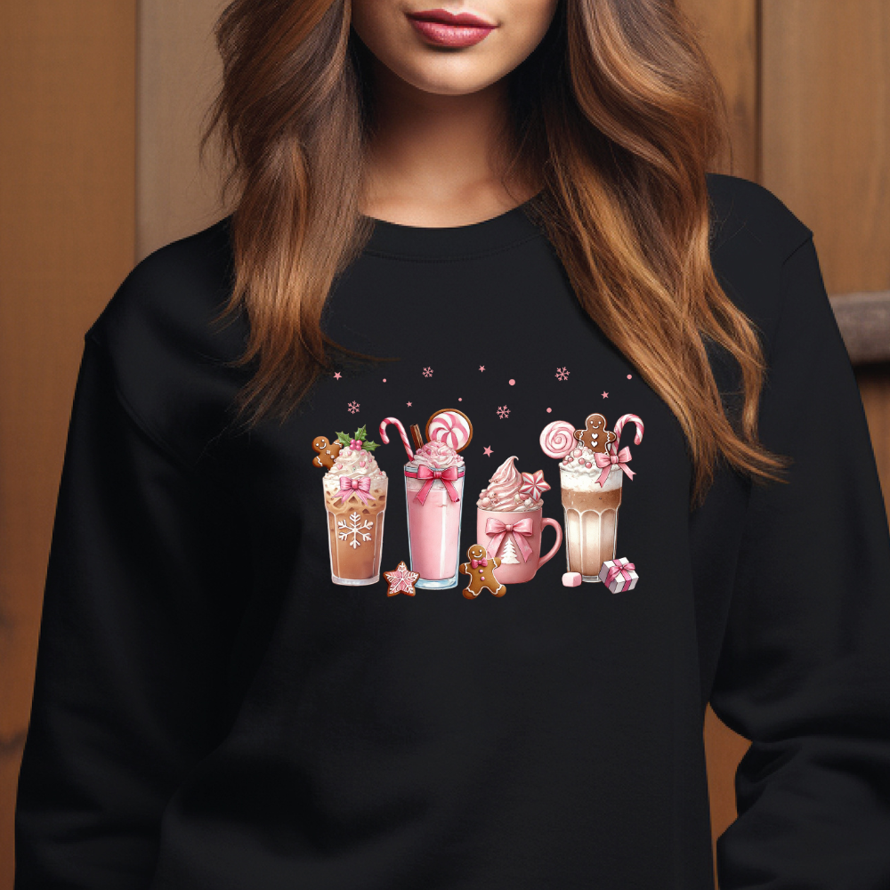 Christmas Coffee Pink Coquette Bow