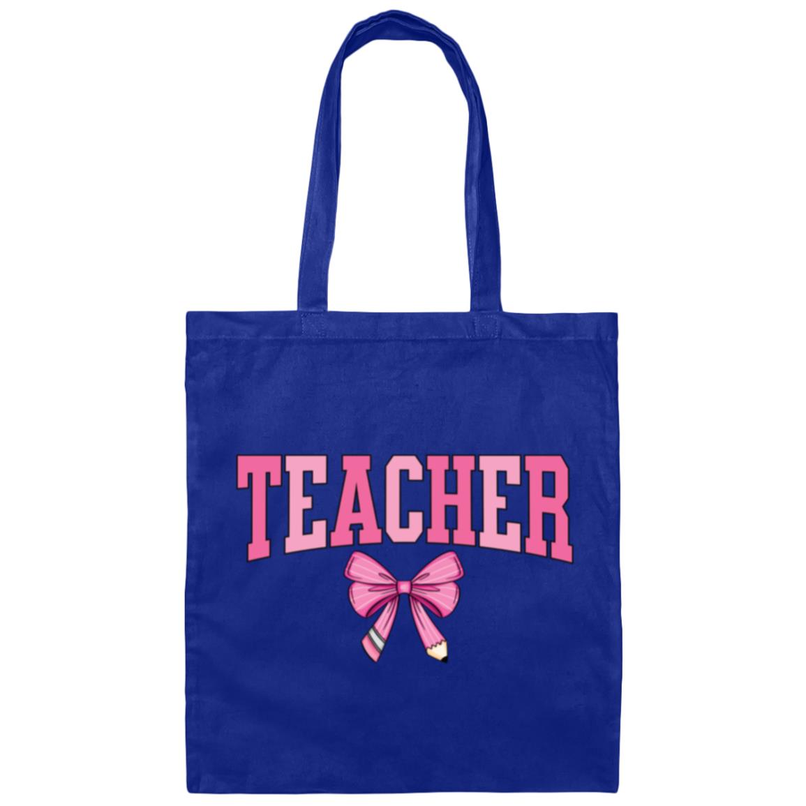 Teacher Pink Bow Tote Bag