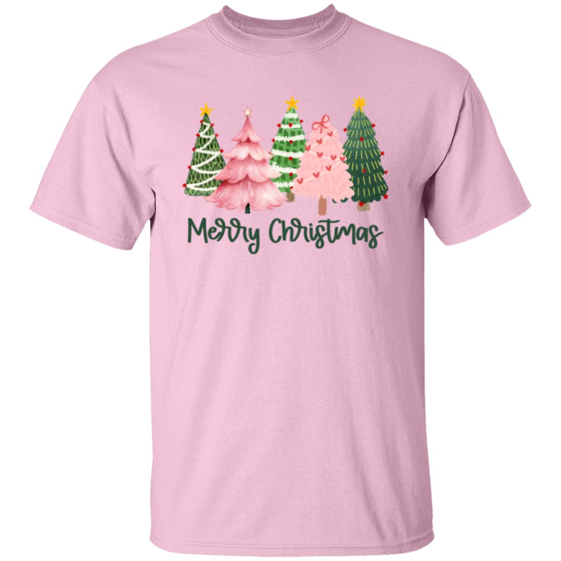 Merry Christmas Trees Pink Christmas