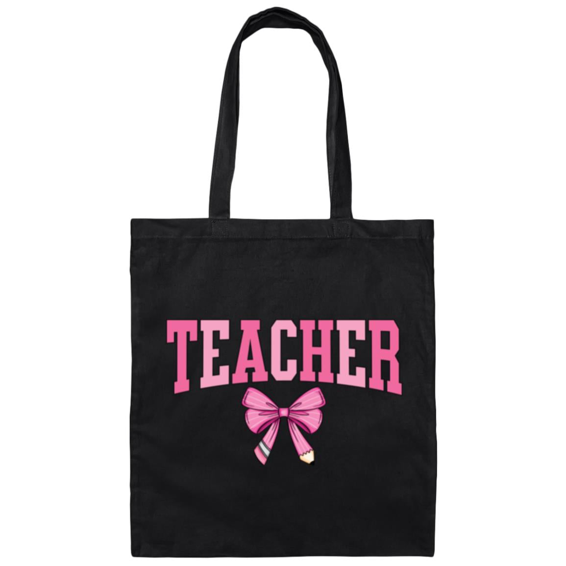 Teacher Pink Bow Tote Bag