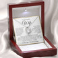 “To My Wife - A Journey of Love Message Card” in White & Gold Forever Love Necklace