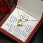“To My Wife - A Journey of Love Message Card” in White & Gold Forever Love Necklace