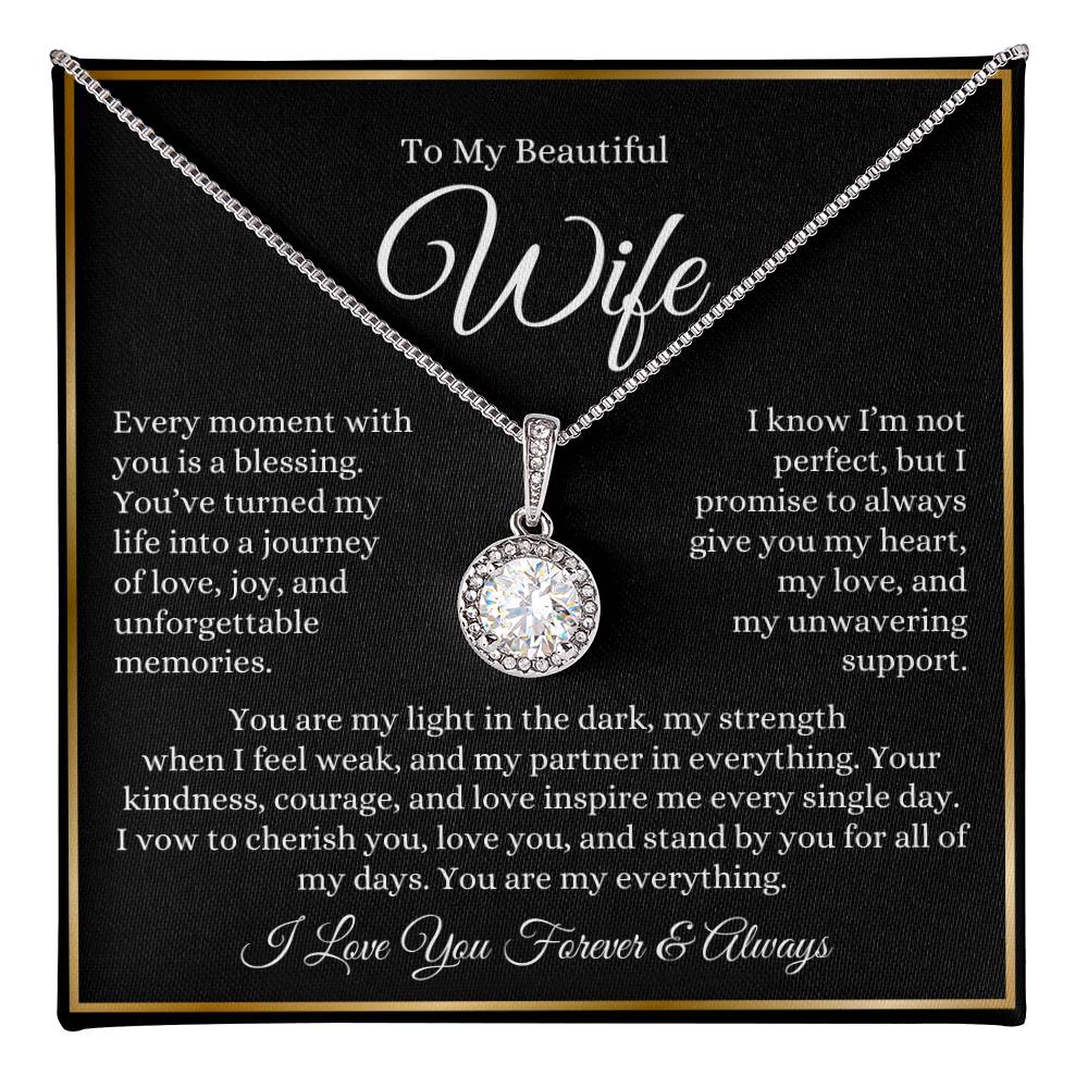 “To My Wife - A Journey of Love Message Card” Eternal Hope Necklace