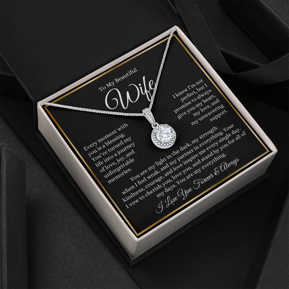“To My Wife - A Journey of Love Message Card” Eternal Hope Necklace