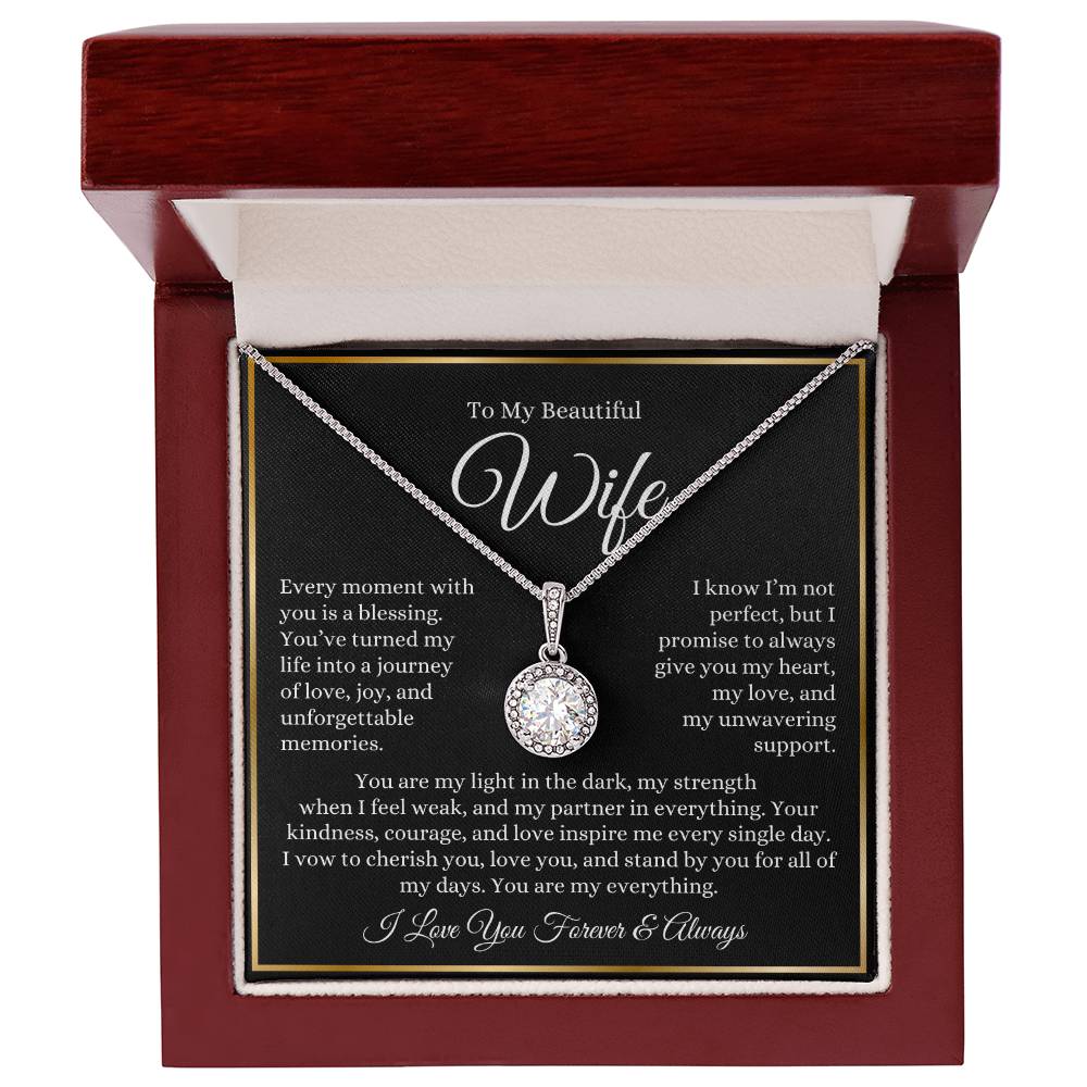 “To My Wife - A Journey of Love Message Card” Eternal Hope Necklace