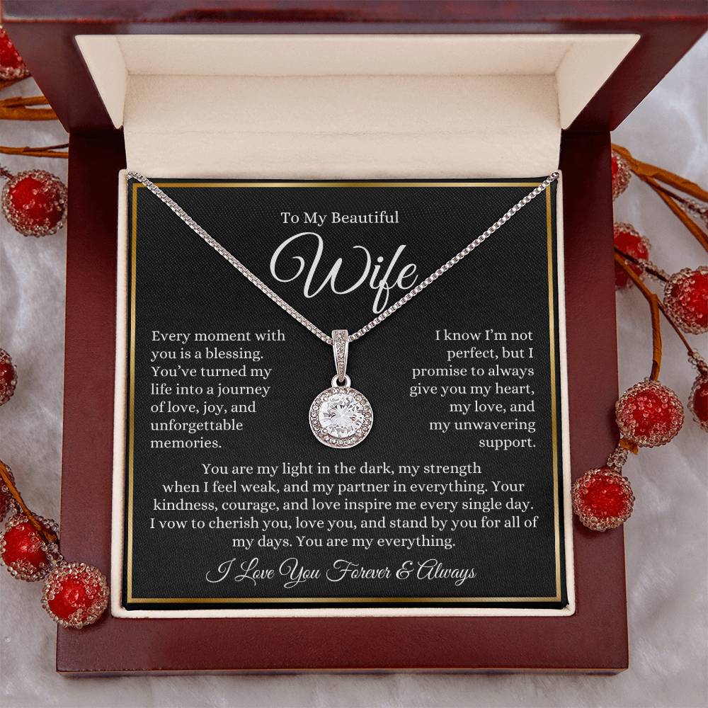 “To My Wife - A Journey of Love Message Card” Eternal Hope Necklace