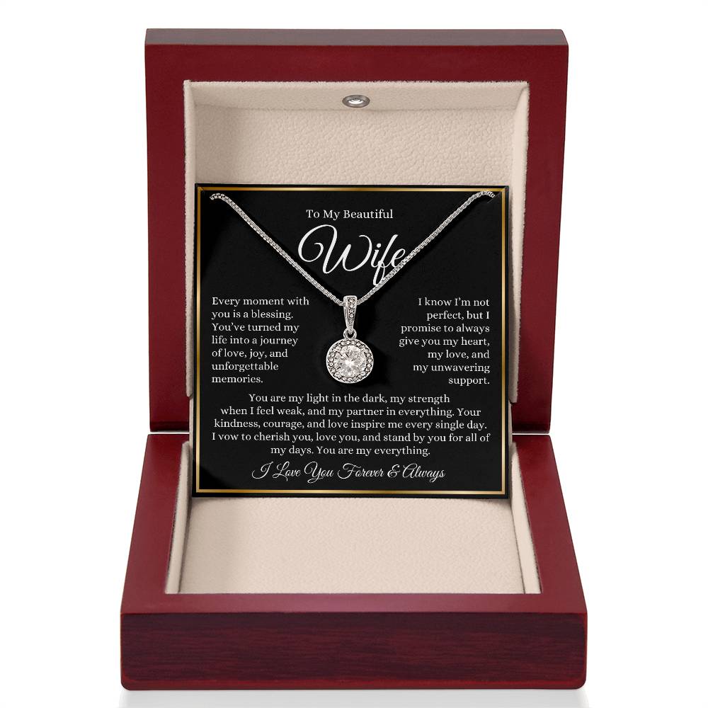 “To My Wife - A Journey of Love Message Card” Eternal Hope Necklace
