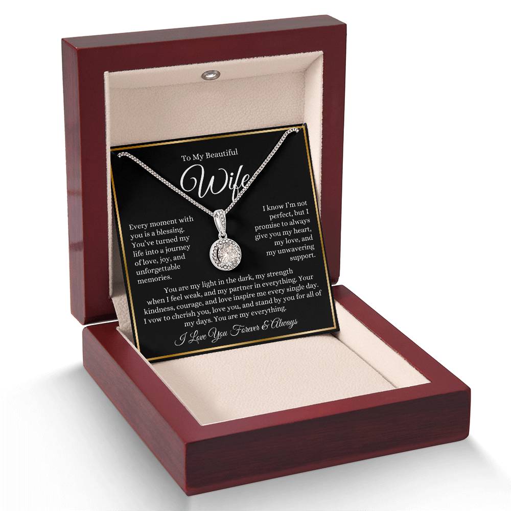“To My Wife - A Journey of Love Message Card” Eternal Hope Necklace