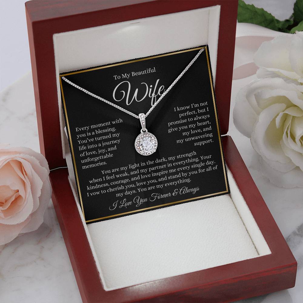 “To My Wife - A Journey of Love Message Card” Eternal Hope Necklace