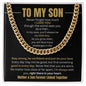 To My Son | I Love You | Cuban Link Chain