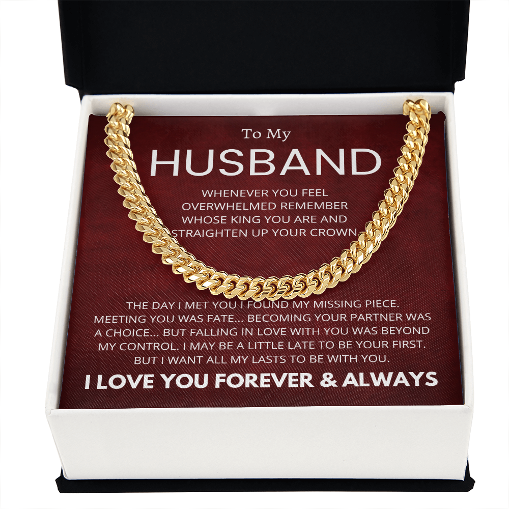 To My Husband : Fate : Cuban Link Chain