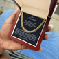 To My Husband : BW : Cuban Link Chain