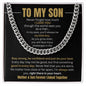 To My Son | I Love You | Cuban Link Chain
