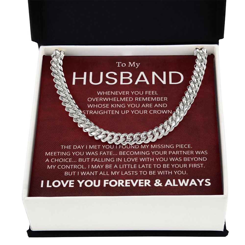 To My Husband : Fate : Cuban Link Chain