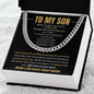 To My Son | I Love You | Cuban Link Chain