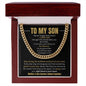 To My Son | I Love You | Cuban Link Chain