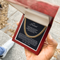To My Husband : BW : Cuban Link Chain