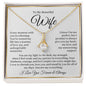 “To My Beautiful Wife - A Journey of Love Message Card” Alluring Beauty Necklace
