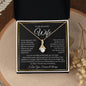 “To My Beautiful Wife - A Journey of Love Message Card” Alluring Beauty Necklace