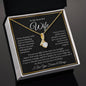 “To My Beautiful Wife - A Journey of Love Message Card” Alluring Beauty Necklace