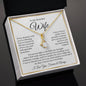 “To My Beautiful Wife - A Journey of Love Message Card” Alluring Beauty Necklace