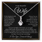 “To My Beautiful Wife - A Journey of Love Message Card” Alluring Beauty Necklace