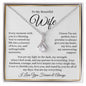 “To My Beautiful Wife - A Journey of Love Message Card” Alluring Beauty Necklace