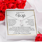 “To My Beautiful Wife - A Journey of Love Message Card” Alluring Beauty Necklace