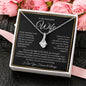 “To My Beautiful Wife - A Journey of Love Message Card” Alluring Beauty Necklace