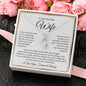 “To My Beautiful Wife - A Journey of Love Message Card” Alluring Beauty Necklace