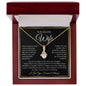“To My Beautiful Wife - A Journey of Love Message Card” Alluring Beauty Necklace