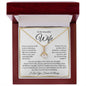 “To My Beautiful Wife - A Journey of Love Message Card” Alluring Beauty Necklace