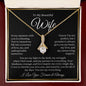 “To My Beautiful Wife - A Journey of Love Message Card” Alluring Beauty Necklace