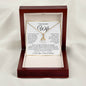 “To My Beautiful Wife - A Journey of Love Message Card” Alluring Beauty Necklace