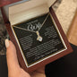 “To My Beautiful Wife - A Journey of Love Message Card” Alluring Beauty Necklace