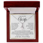 “To My Beautiful Wife - A Journey of Love Message Card” Alluring Beauty Necklace