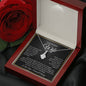 “To My Beautiful Wife - A Journey of Love Message Card” Alluring Beauty Necklace