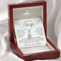 “To My Beautiful Wife - A Journey of Love Message Card” Alluring Beauty Necklace