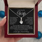 “To My Beautiful Wife - A Journey of Love Message Card” Alluring Beauty Necklace