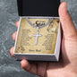 My Son - Never Forget - Cuban Link Chain with Engraved Artisan Cross