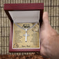 My Son - Never Forget - Cuban Link Chain with Engraved Artisan Cross