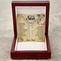 My Son - Never Forget - Cuban Link Chain with Engraved Artisan Cross