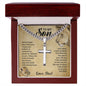 My Son - Never Forget - Cuban Link Chain with Engraved Artisan Cross