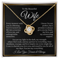 To My Beautiful Wife : BWGold : Love Knot Necklace