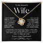 To My Beautiful Wife | Love Knot Necklace-BW1