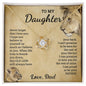 Daughter - Never Forget - Love Knot Necklace